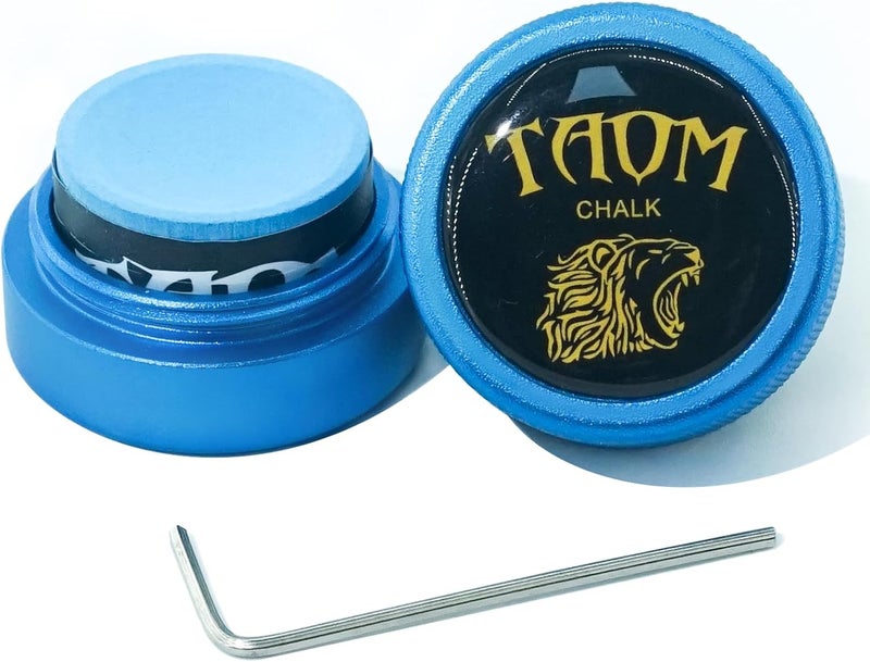 Banly TAOM Round Shaped Pool Chalk Holder, Portable Pool Chalk Cubes, Magnetic Mini Chalk Holder Pool Billiards, Pool Cue Chalk Case Container Box for Billiard Cue Tip Tool Pool Table Snooker Accessories - Image 1